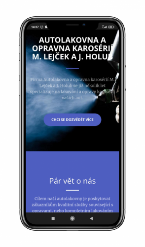 autolaklibez.cz - Mobilní verze hlavní stránka